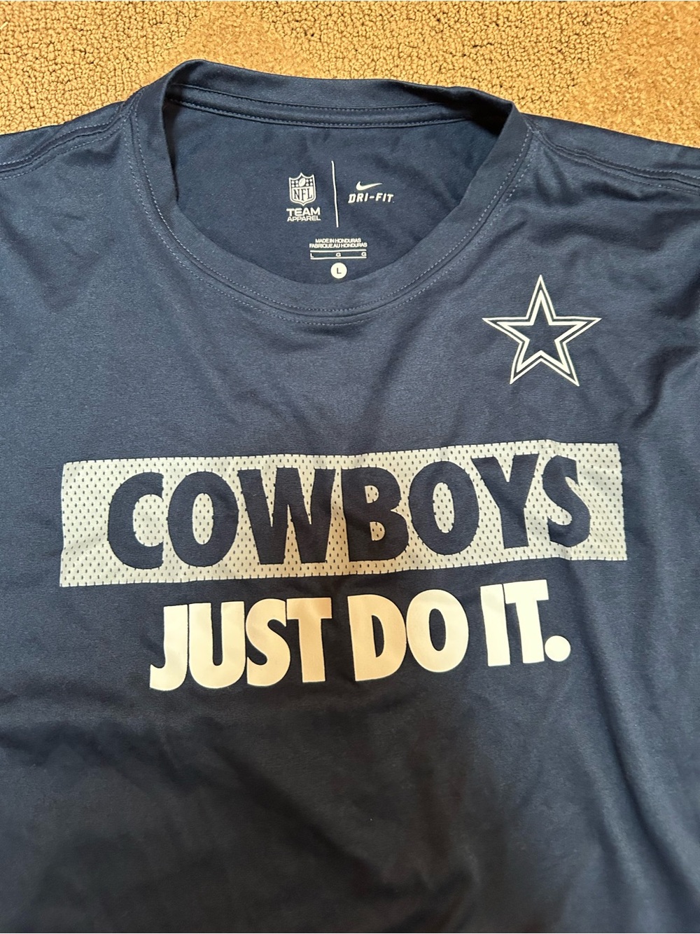 NFL Navy Cowboys 'Just Do It' Short-Sleeve Tee - Picture 2 of 3